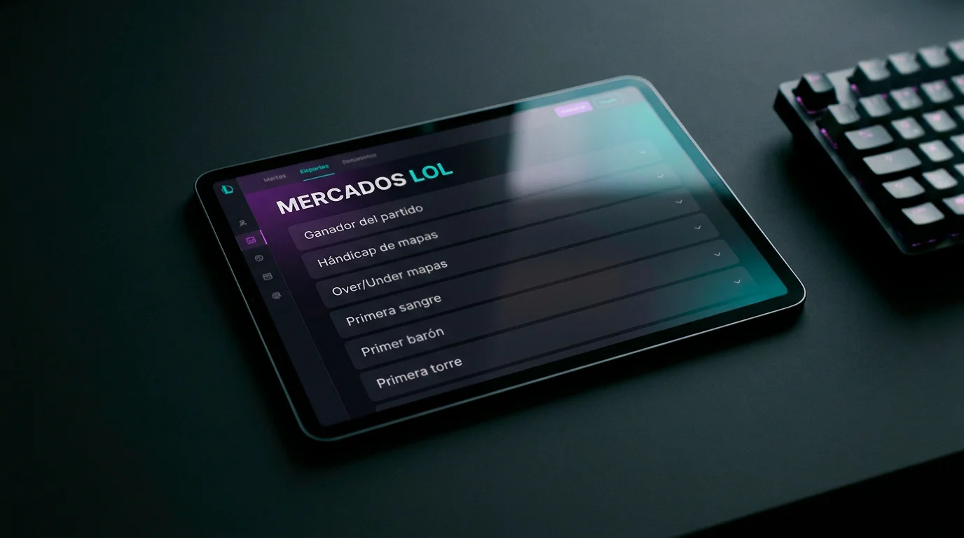 Mercados de apuestas en League of Legends: money line, hándicap de mapas y totales